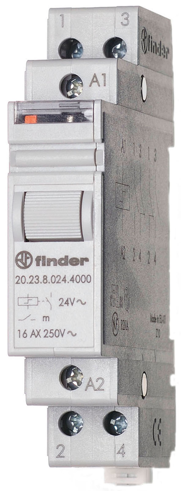 Finder 20.23.8.230.4000 Stromstoßschalter REG 1S/1Ö 16A 230VAC