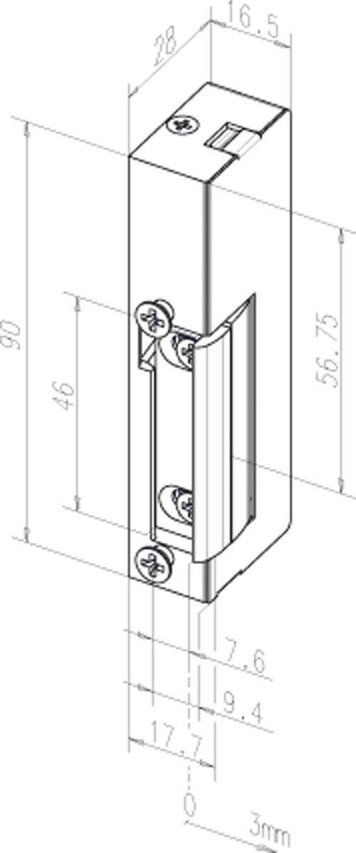 Assa Abloy effeff 19E---------D11 Türöffner ohne Schliessblech