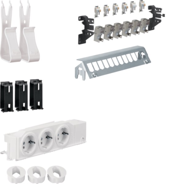 Hager UM00M1 Multimedia Kit 12xPatch-Panel