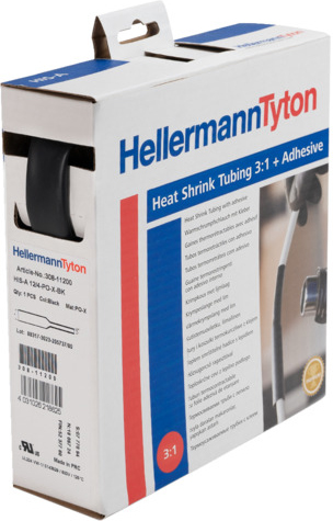 HellermannTyton HISA-9/3-POX-BK Schrumpfschlauch sw 3=1 L=5m