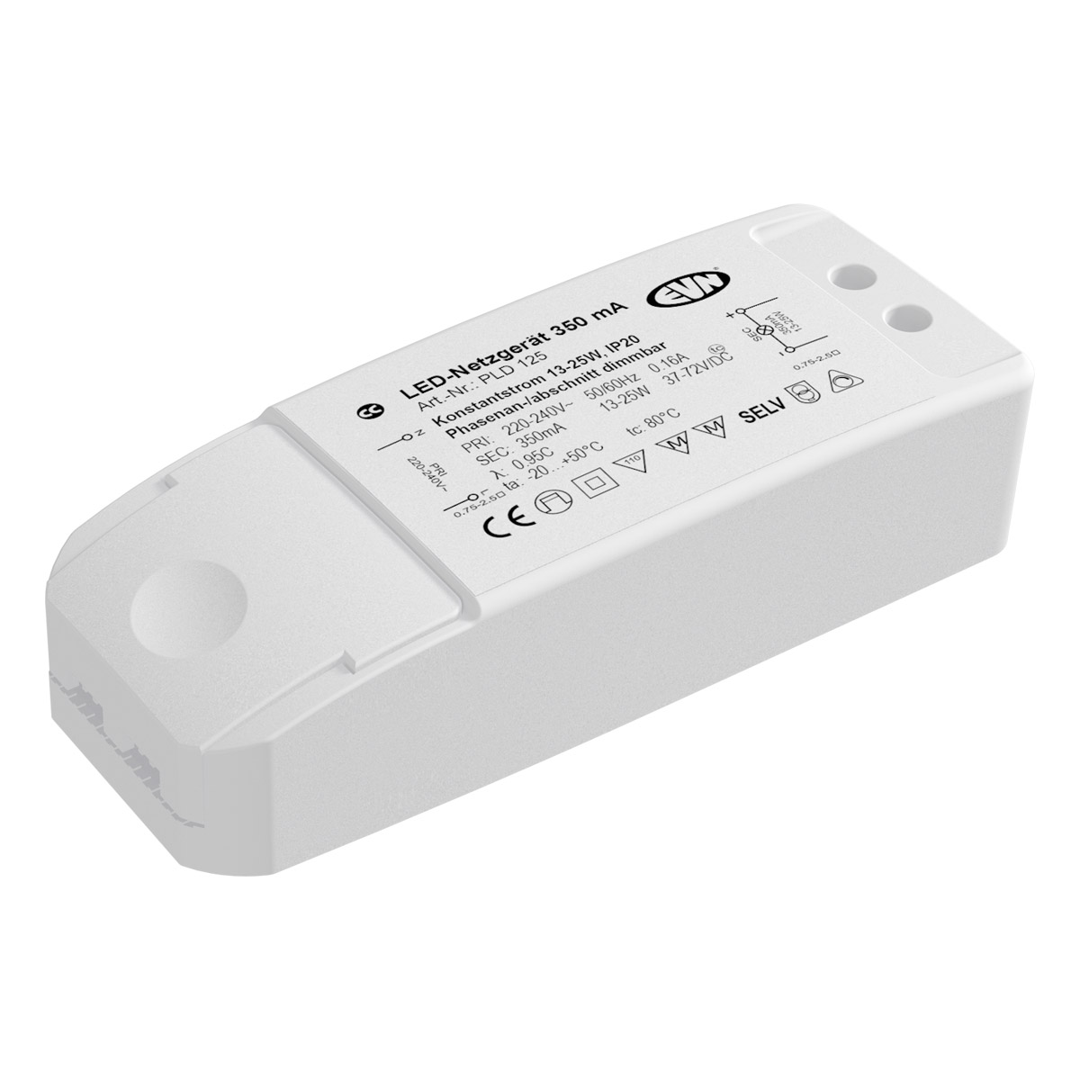 EVN Lichttechnik PLD125 P-LED Netzgerät IP20 350mA 13-25Wdim