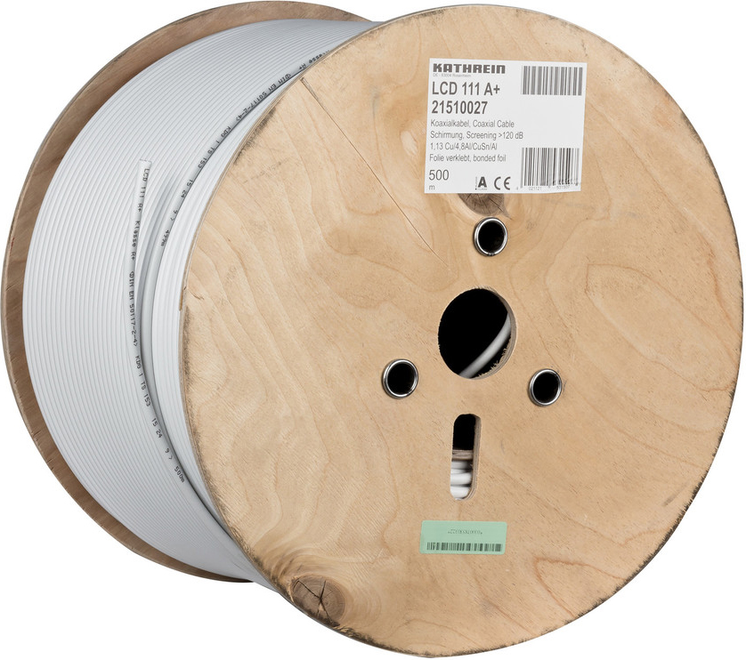 Kathrein LCD 111 A+/500m Eca Koaxialkabel 130 dB, A+