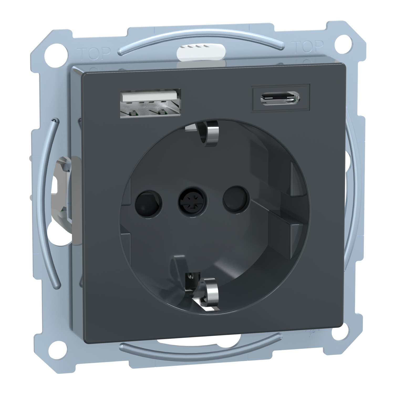 Merten MEG2367-0414 Schuko Steckdose mit USB Ladegerät