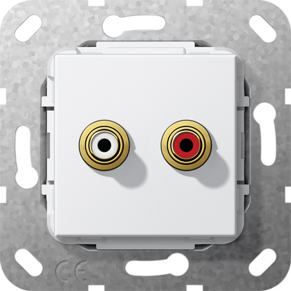 Gira 563203 Cinch Audio Lötanschluss UP Tragring rws