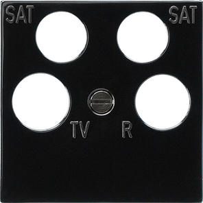 Gira 025910 Zentralplatte Ankaro sw RF/TV+2xSat