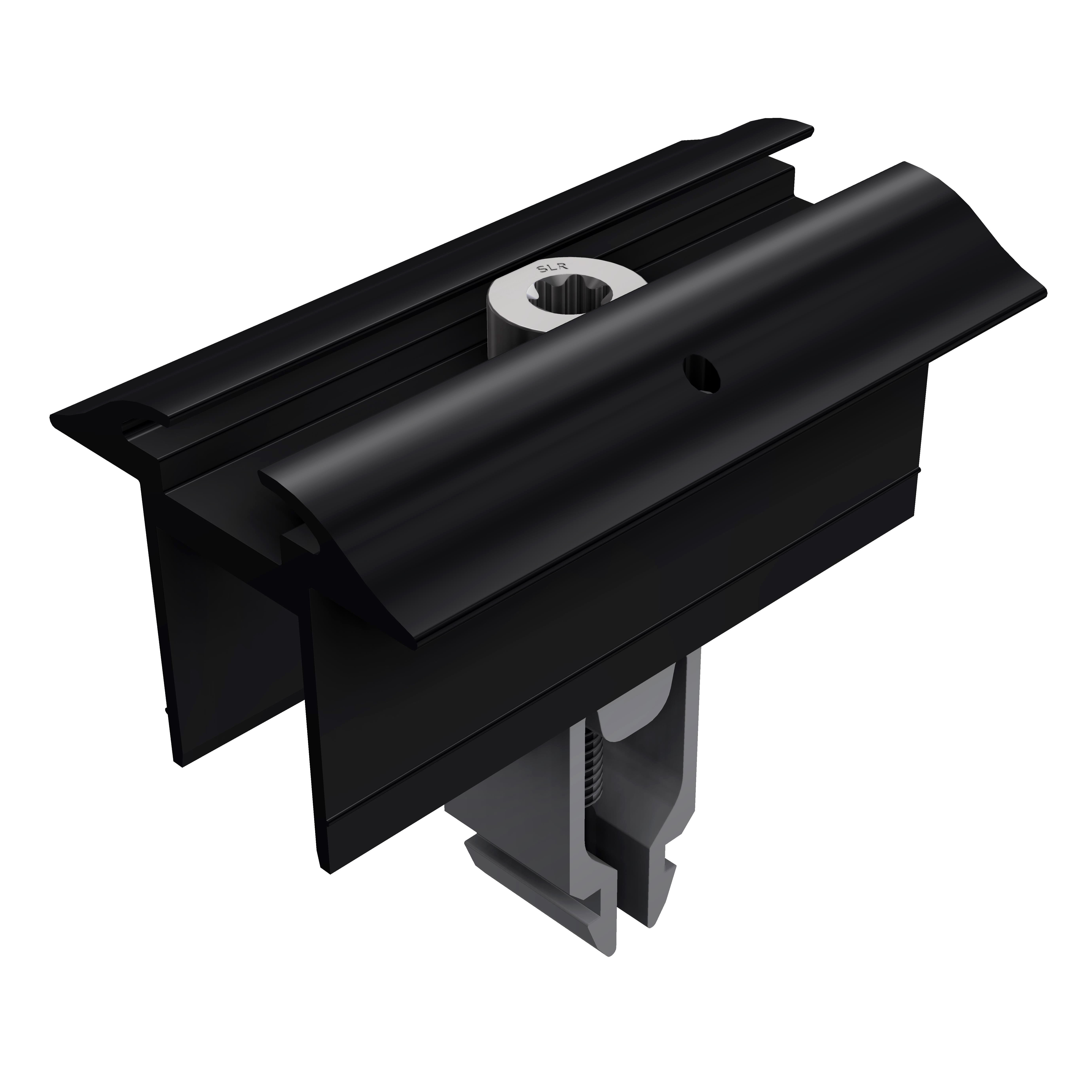 SL Rack 96160-01 Mittelkemme mit Erdung schwarz eloxiert