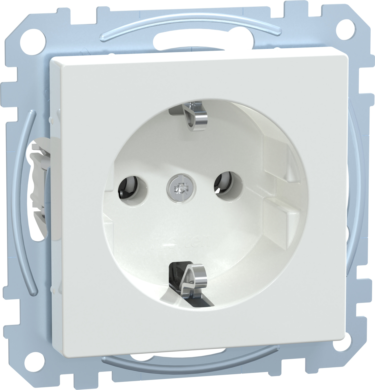 Merten MEG2301-0325 SCHUKO-Steckdose aws/gl mit Steckklemme