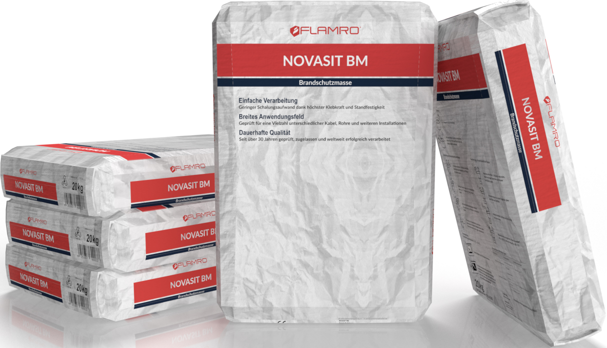 FLAMRO Brandschutz 01161000 (20kg) Brandschutzmasse NOVASIT BM
