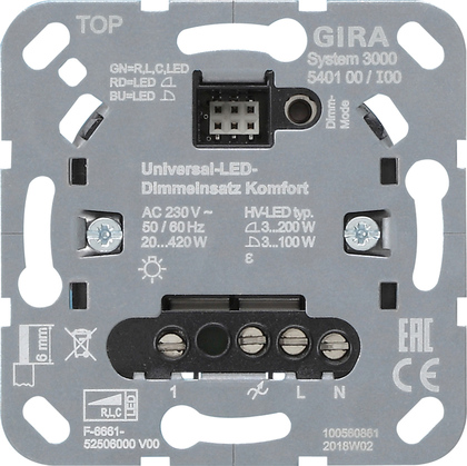 Gira 540100 Uni-LED-Dimmeinsatz komfort