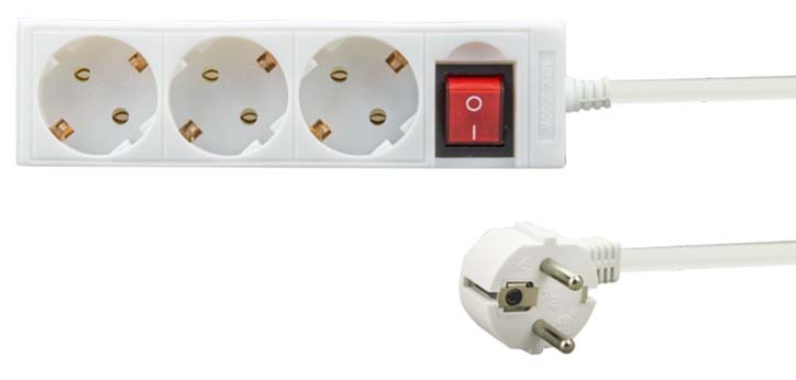 E+P Elektrik E 47 Mehrfachsteckdose 3-fach,ws