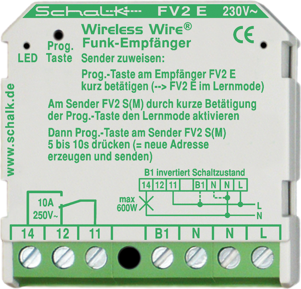 Schalk FV2 E Funk-Empfänger 10A 230V AC(UP)