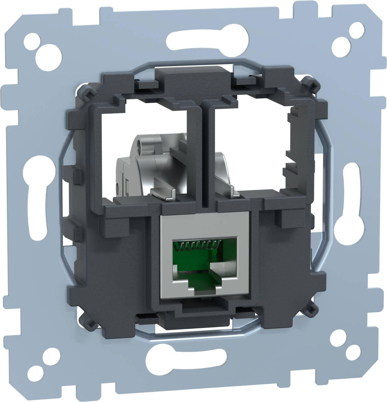 Merten MEG4576-0021 Tragplatte 1fach m. RJ45 Cat6A STP