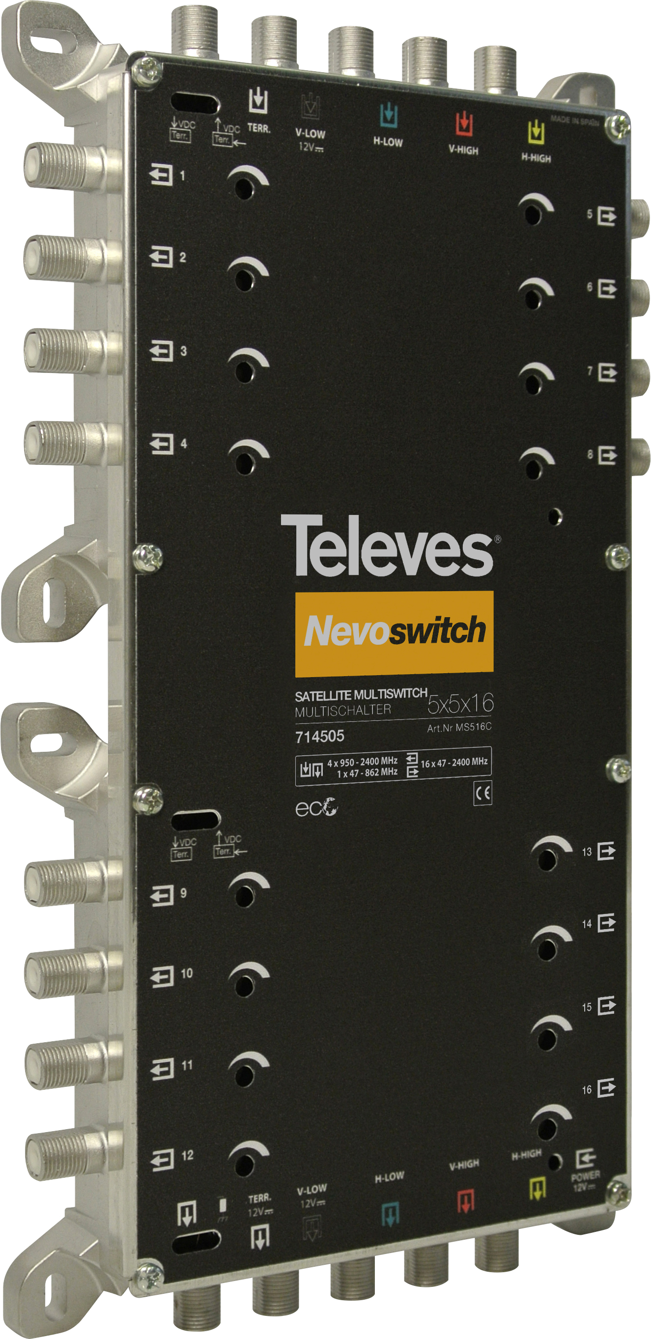Televes MS516C Multischalter 5 in 16 Guß NEVO recpower kask.
