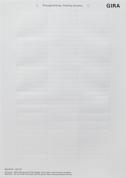 Gira 145500 Beschriftungsbogen 51,2 x 7mm