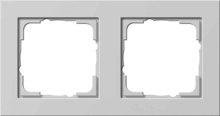 Gira 021237 Abdeckrahmen 2-fach E2 Grau