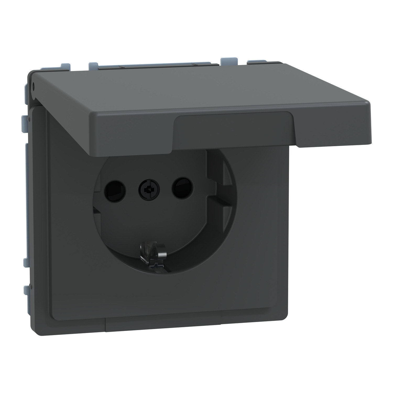 Merten MEG2314-6034 SCHUKO-Steckdose anth mit Klappdeckel