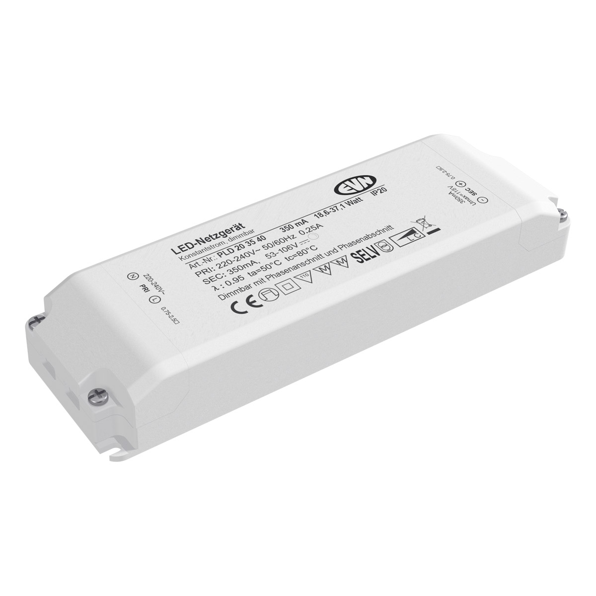 EVN Lichttechnik PLD203540 LED-Netzgerät 350mA 18,6-37,1WIP20