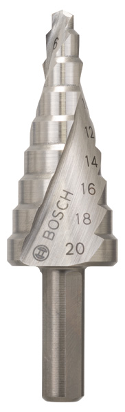 Bosch Power Tools 2608597519 Stufenbohrer HSS, 4 - 20 mm 8 mm 70,5 mm 9