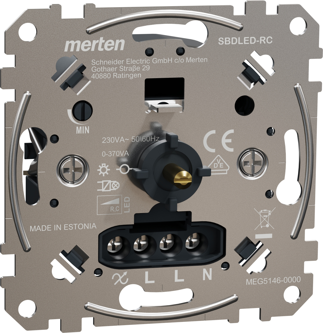 Merten MEG5146-0000 Multiwire LED Drehdimmer Einsatz AC 230V