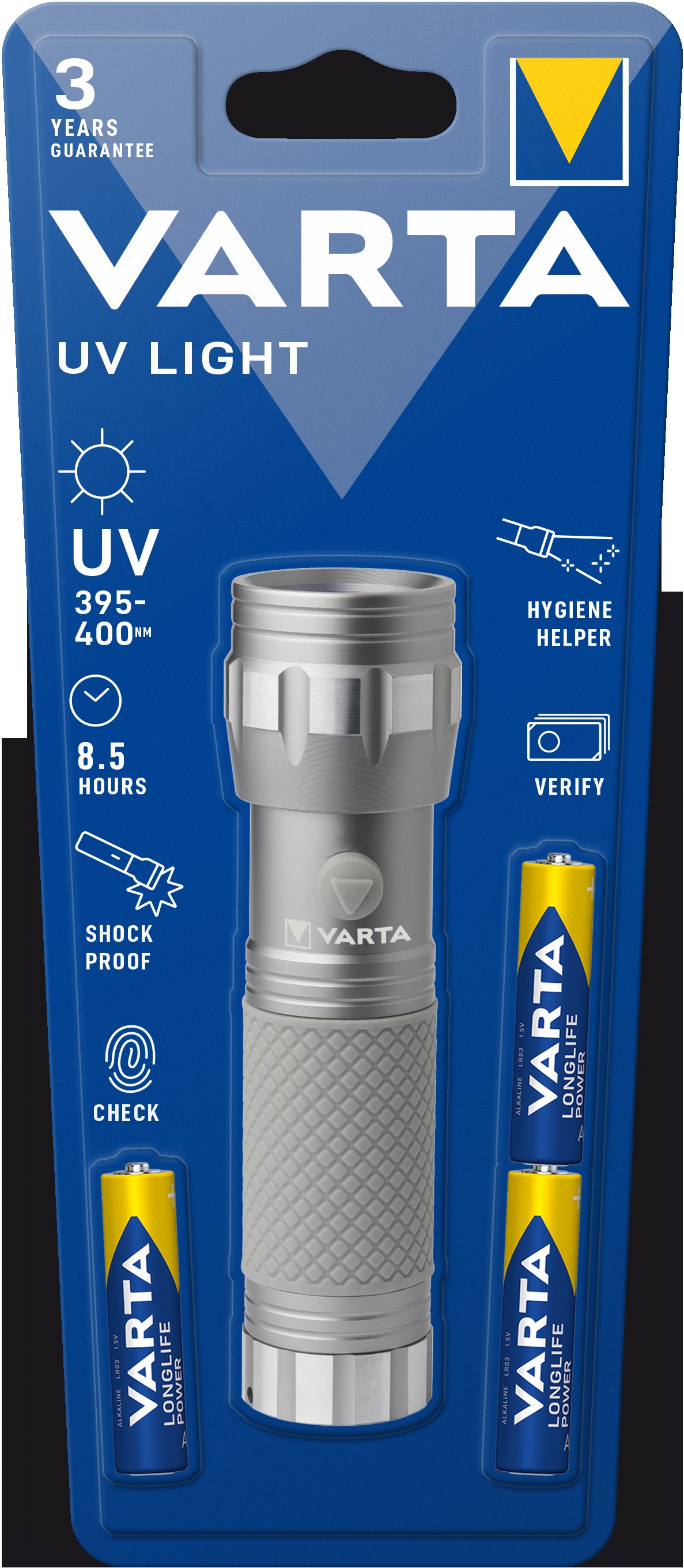 Varta Cons.Varta UV-Light (VE1) UV-Taschenlampe inkl. 3AAA Batt.