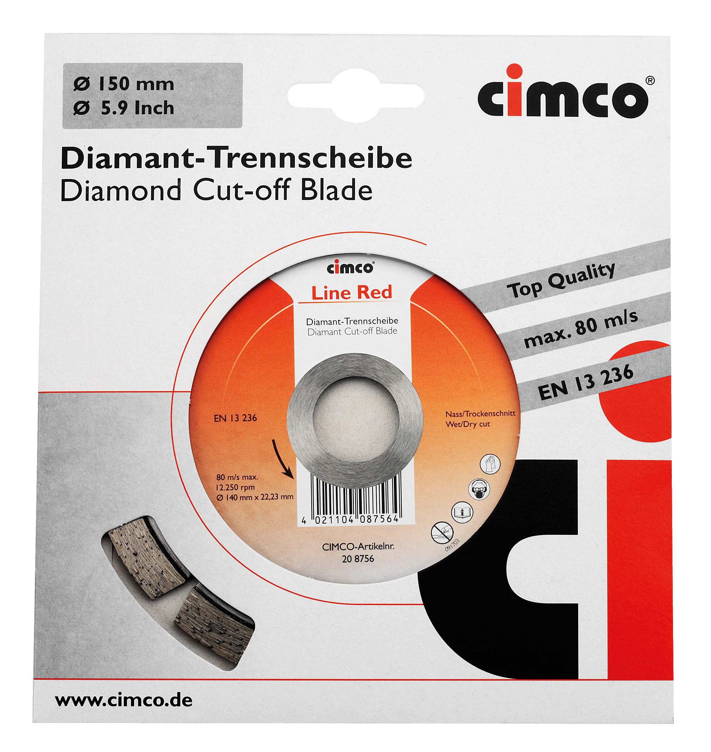 Cimco Werkzeuge 208756 Diamanttrennscheibe D=140mm