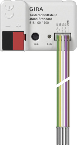 Gira 518400 Tasterschnittst. 4f KNX Secure