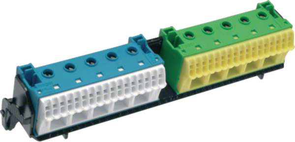 Hager FZ383 PE/N-Klemme m.Träger 2x22 Quick-Connect