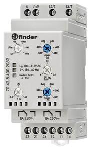 Finder 70.42.8.400.2032 Netzüberwachung 3-Phasen, 380-415VAC