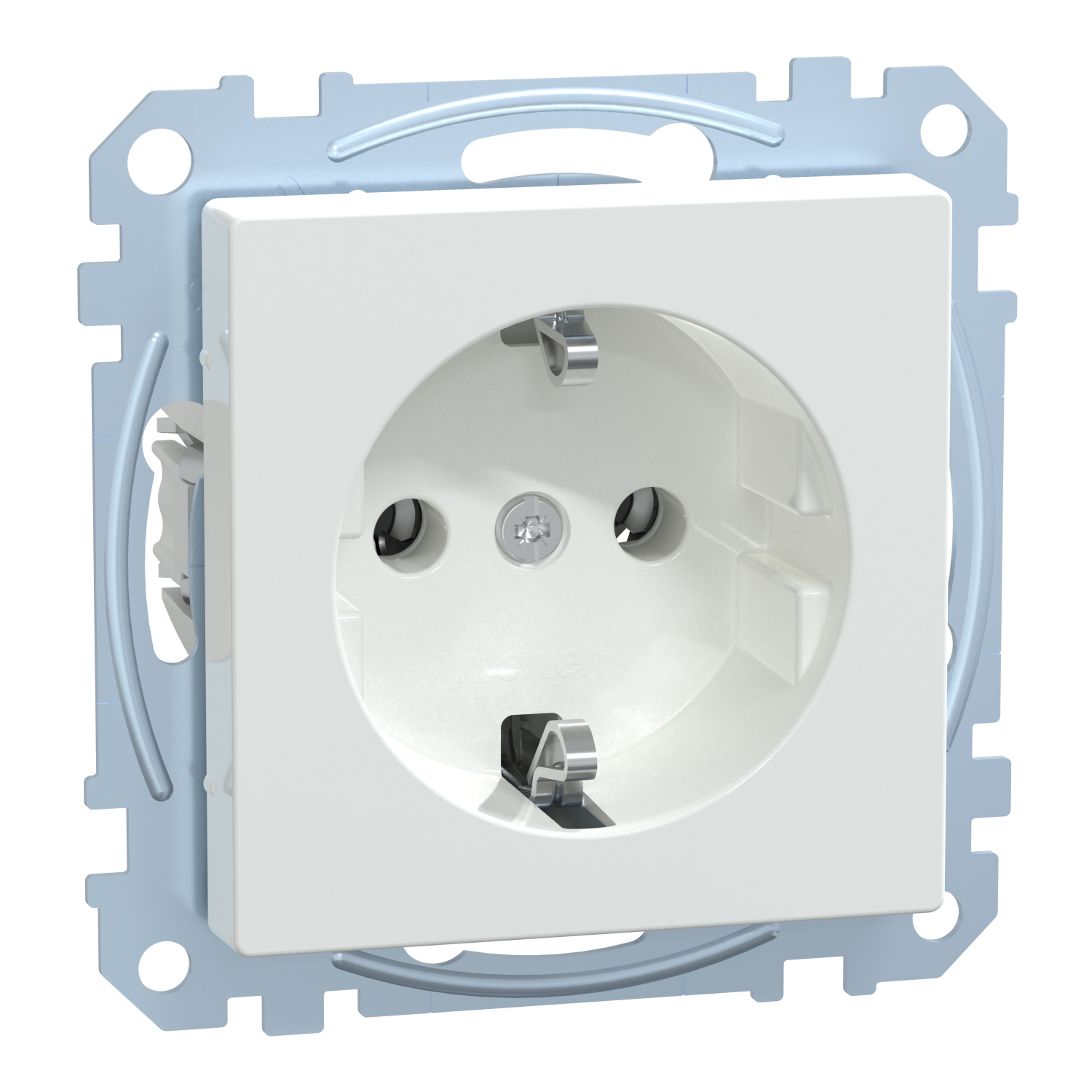 Merten MEG2301-0325 SCHUKO-Steckdose aws/gl mit Steckklemme