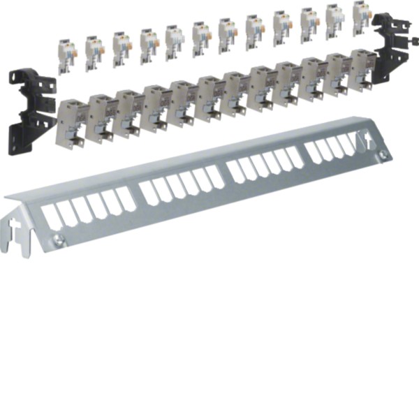 Hager FZ24MM Patch-Panel 24-fach mit 12xRJ45-Modulen