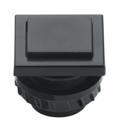 Grothe PROTACT 681 KS Klingeltaster 13,5x16mm Knopf sw, Hülse sw