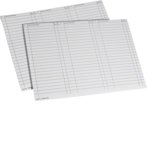 Hager ZZ90A (VE10) Beschriftungsbögen,uniZ