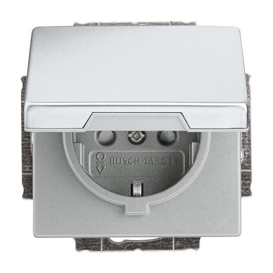 Busch-Jaeger 20 EUKB-866 SCHUKO Steckdosen-Einsatz edelstahl