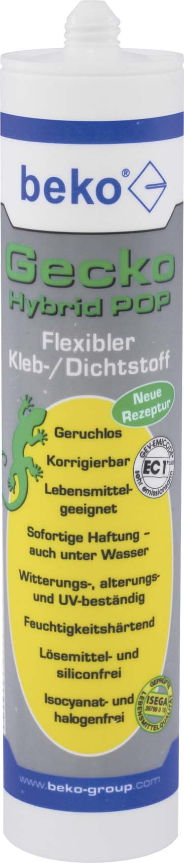 Beko 2453102 Gecko Kleb-/Dichtstoff 310ml HybridP. schw.