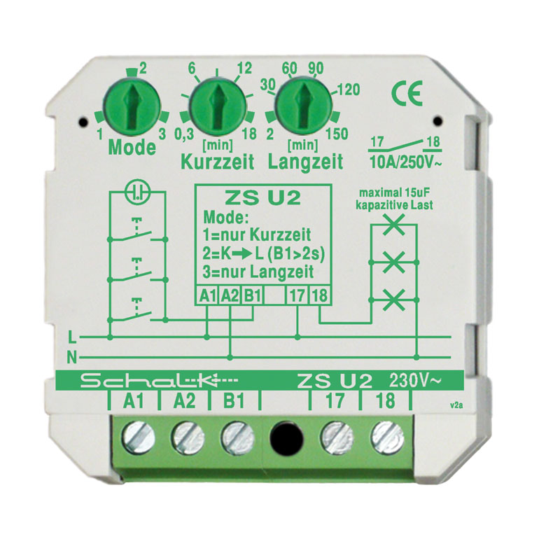 Schalk ZS U2 Lichtzeit-Impulsschalter m.3 Modi 1S 16A