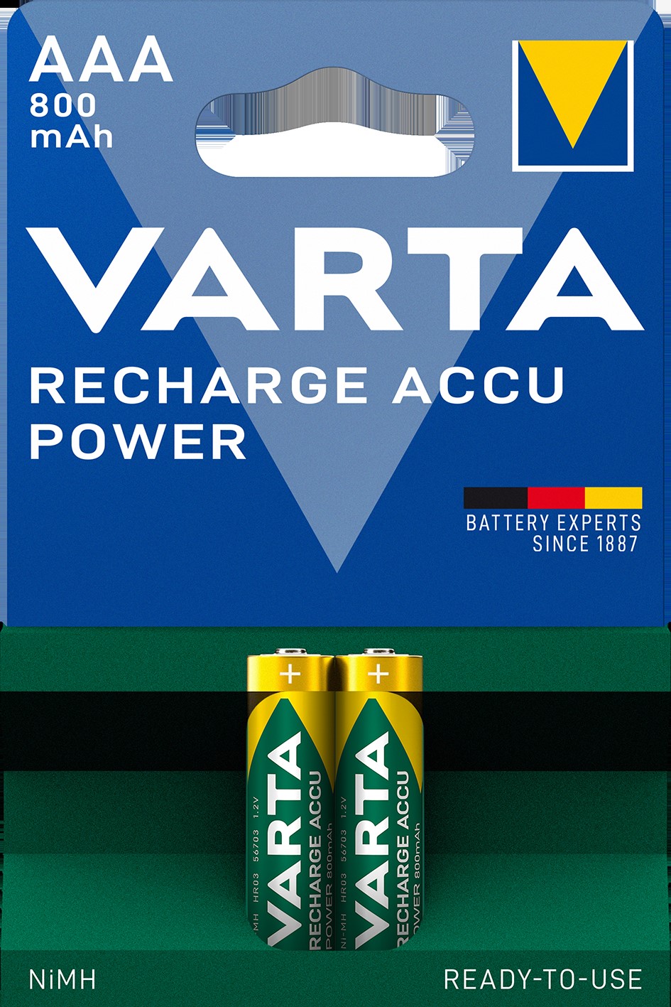 Varta Cons.Varta 56703 Bli.2 Recharge Accu Power AAA 1,2V/800mAh/NiMH