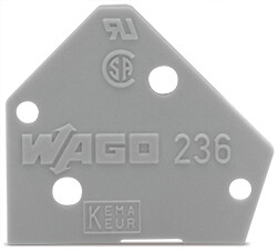 WAGO GmbH & Co. KG 236-100 Abschlußplatte gr,f.Einzelklemmen