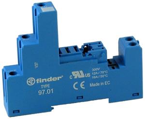 Finder 97.01 Schraubfassung blau