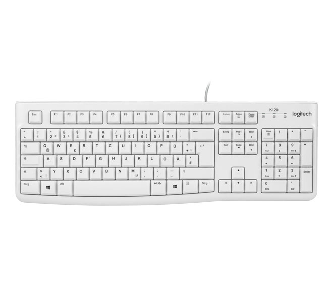 Logitech K120 USB ws Tastatur DE, Business