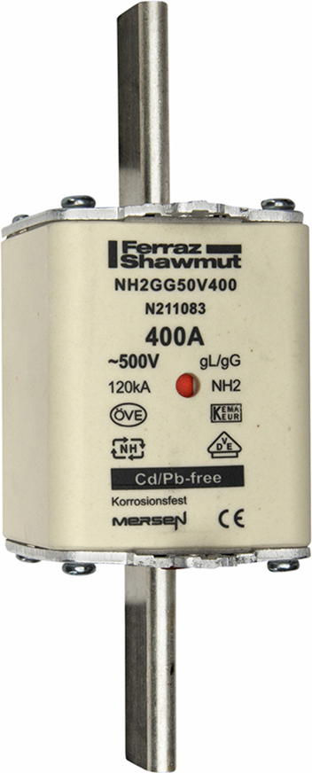 Mersen NH2GG50V400 NH-Sicherungseinsatz SF Gr.2 gG 400A/500V KM