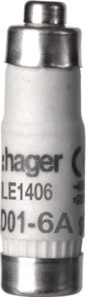 Hager LE1406 Sicherung D01 E14 6A 400V gG m.Melder
