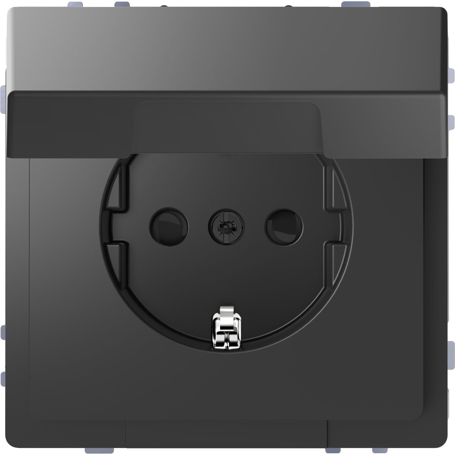 Merten MEG2310-6034 SCHUKO-Steckdose anth mit Klappdeckel