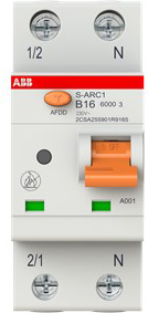 ABB Stotz S&J S-ARC1 B16 Brandschutzschalter B16,6kA,1P+N