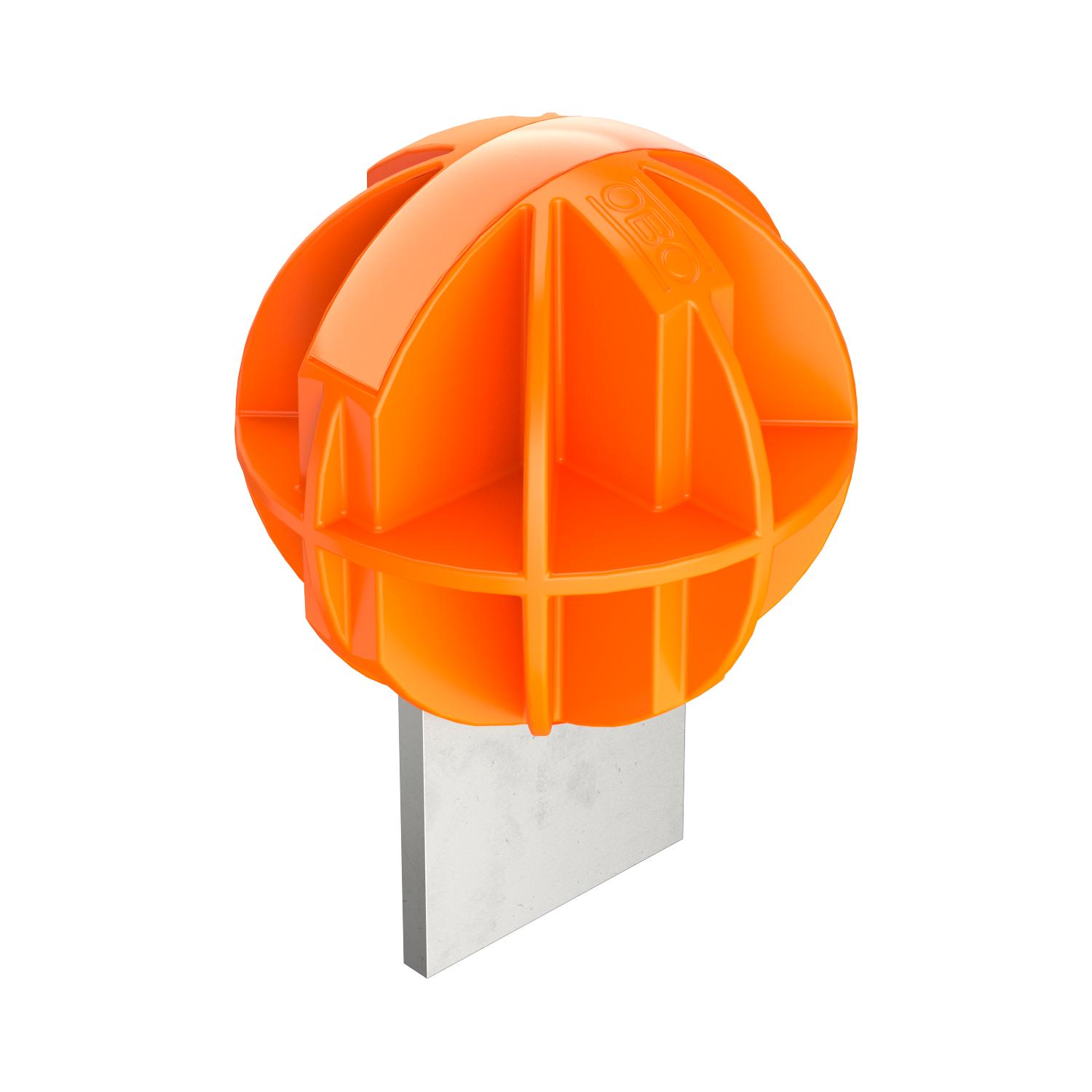 OBO Bettermann Vertr ProtectionBall Schutzkappe reflektierend PE, pastellorange
