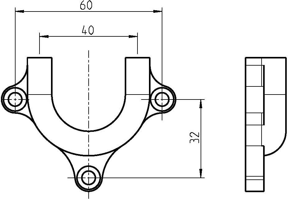 DELTA DORE 4021 Gegenlager Kunststoff z. Anschrauben