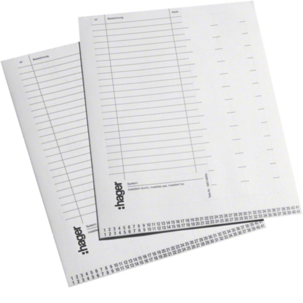 Hager VZ717 (VE10) Beschriftungssystem Volta