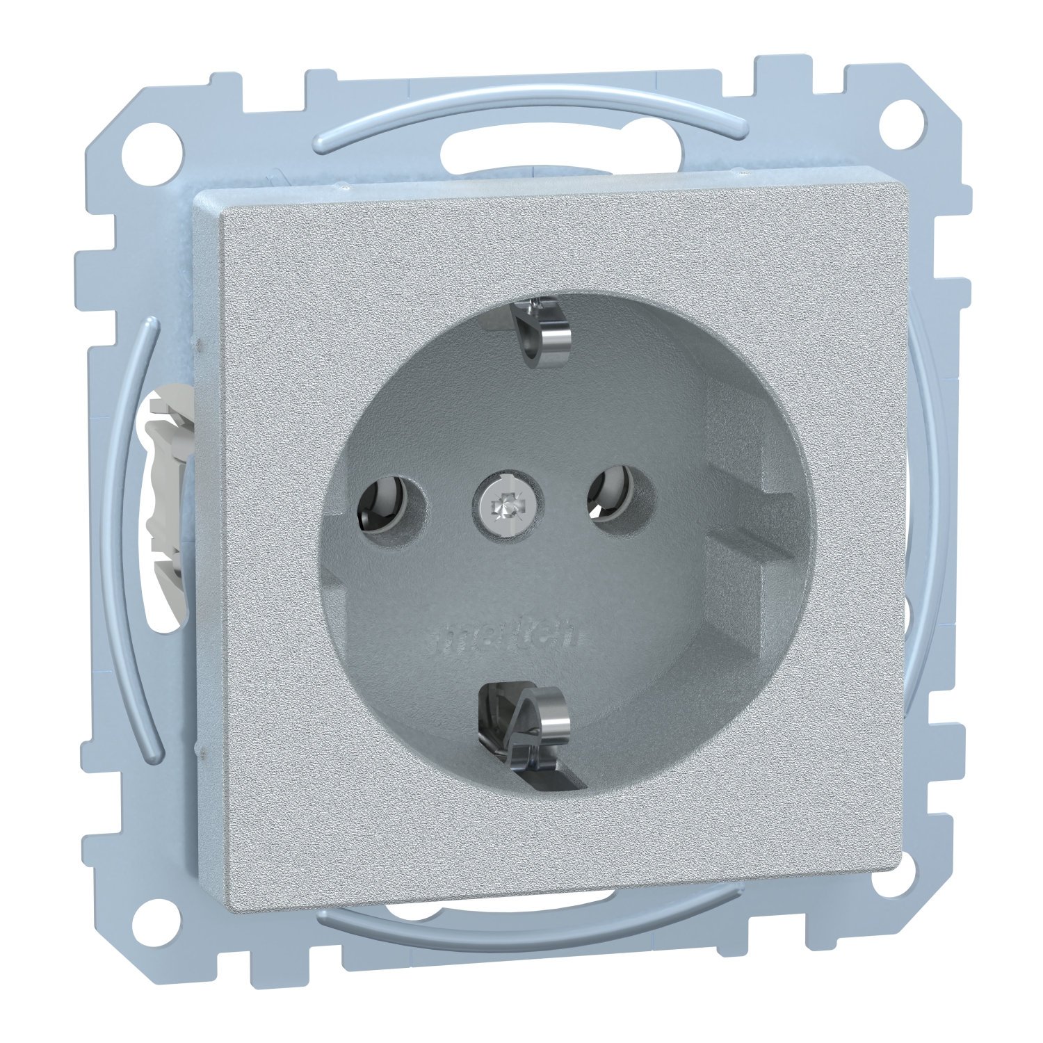 Merten MEG2301-0460 SCHUKO-Steckdose alu mit Steckklemme