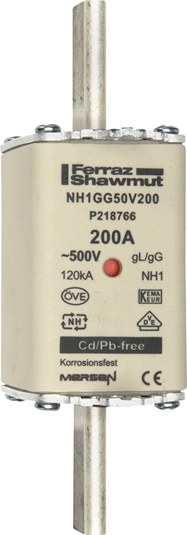 Mersen NH1GG50V200 NH-Sicherungseinsatz SF Gr.1 gG 200A/500V KM