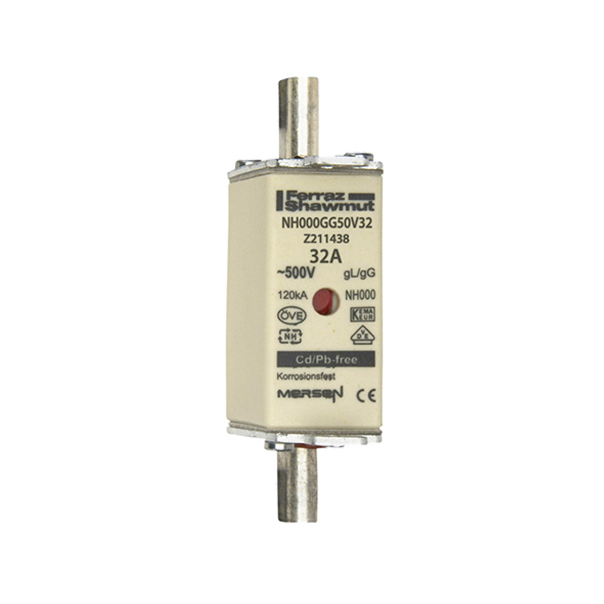 Mersen NH000GG50V32 NH-Sicherungseinsatz SF Gr.000 gG 32A/500VKM
