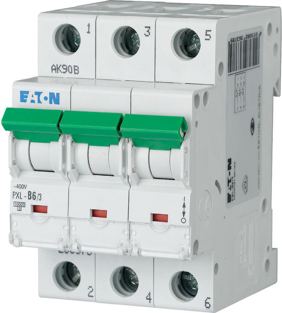 Eaton PXL-B6/3 LS-Schalter m.Beschrift. B 6A, 3p